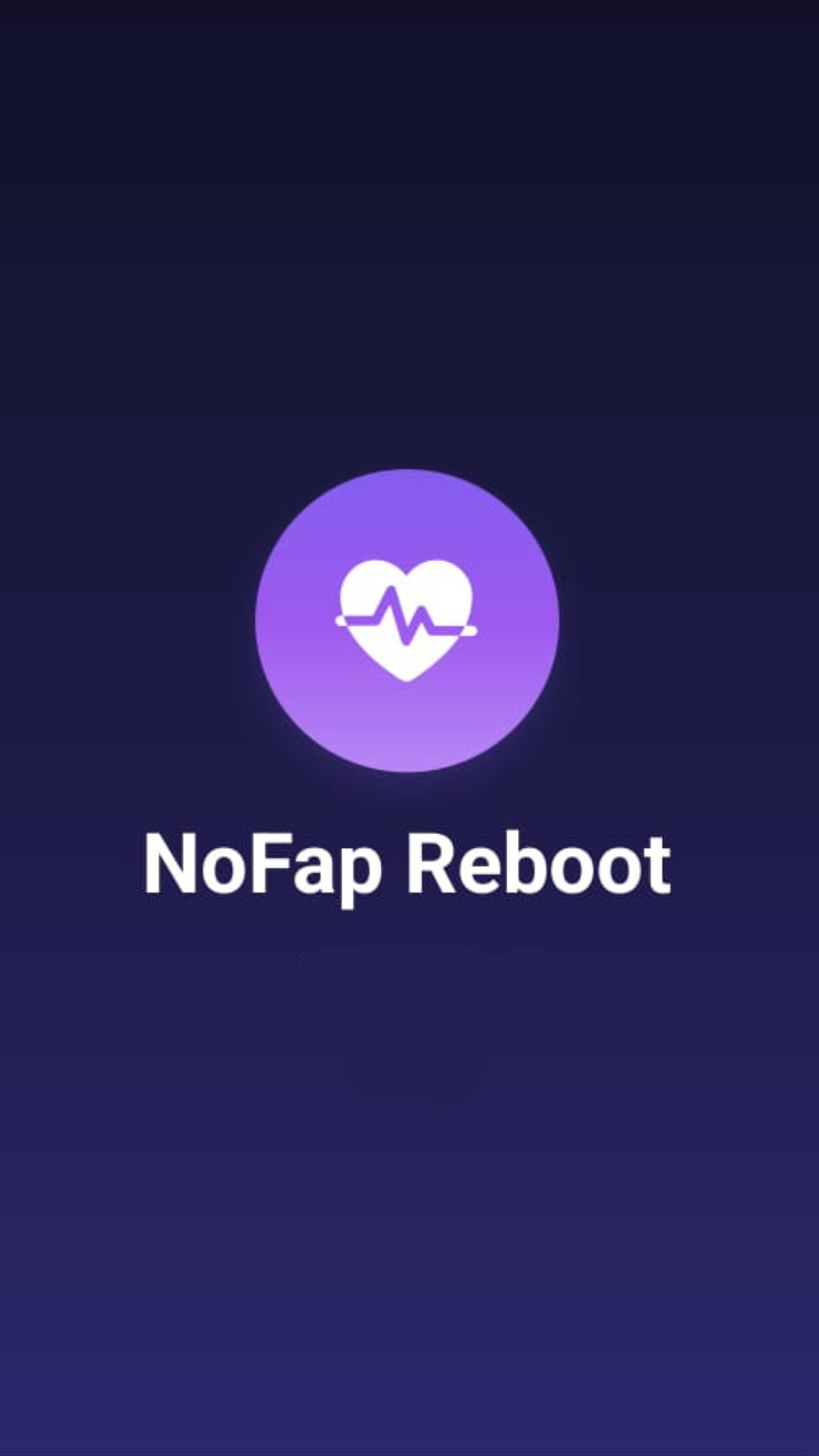 NoFap Reboot App Home Screen